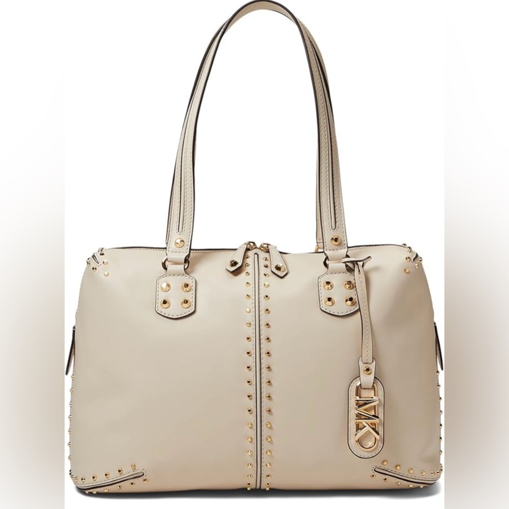 Michael Kors Astro shoulder strap Studded Cream Tote Bag